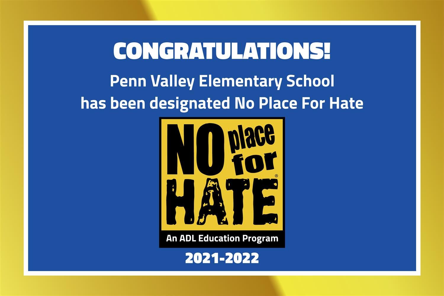 Penn Valley designated No Place for Hate